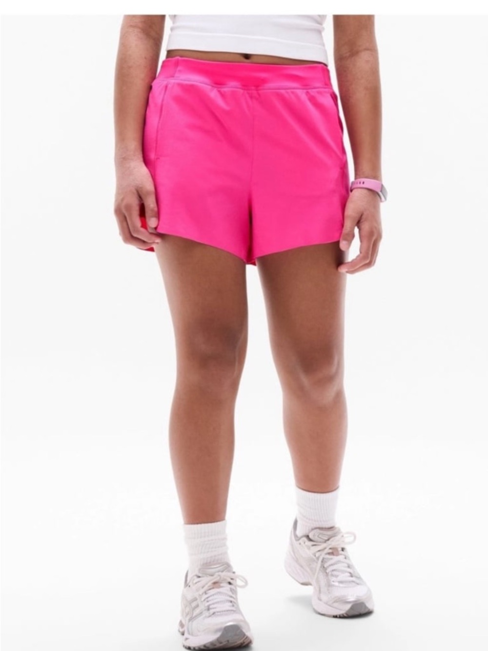 Athleta Girl Pink On Your Mark 2.5” Athletic Running Shorts XL 14